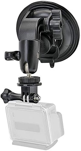Heavy Duty Camera Car Windshield Mount with 1/4-20 Adapter for GoPro Hero Series and All Cameras